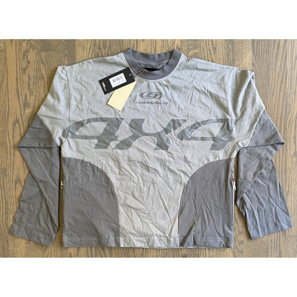 Cold Culture Blace Long Sleeve Tee Unisex Size Medium Light Grey NEW